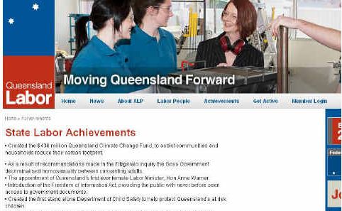 Anna Bligh doesn’t even rate a mention in this current ALP webpage. Anna Bligh doesn’t even rate a mention in this current ALP webpage.